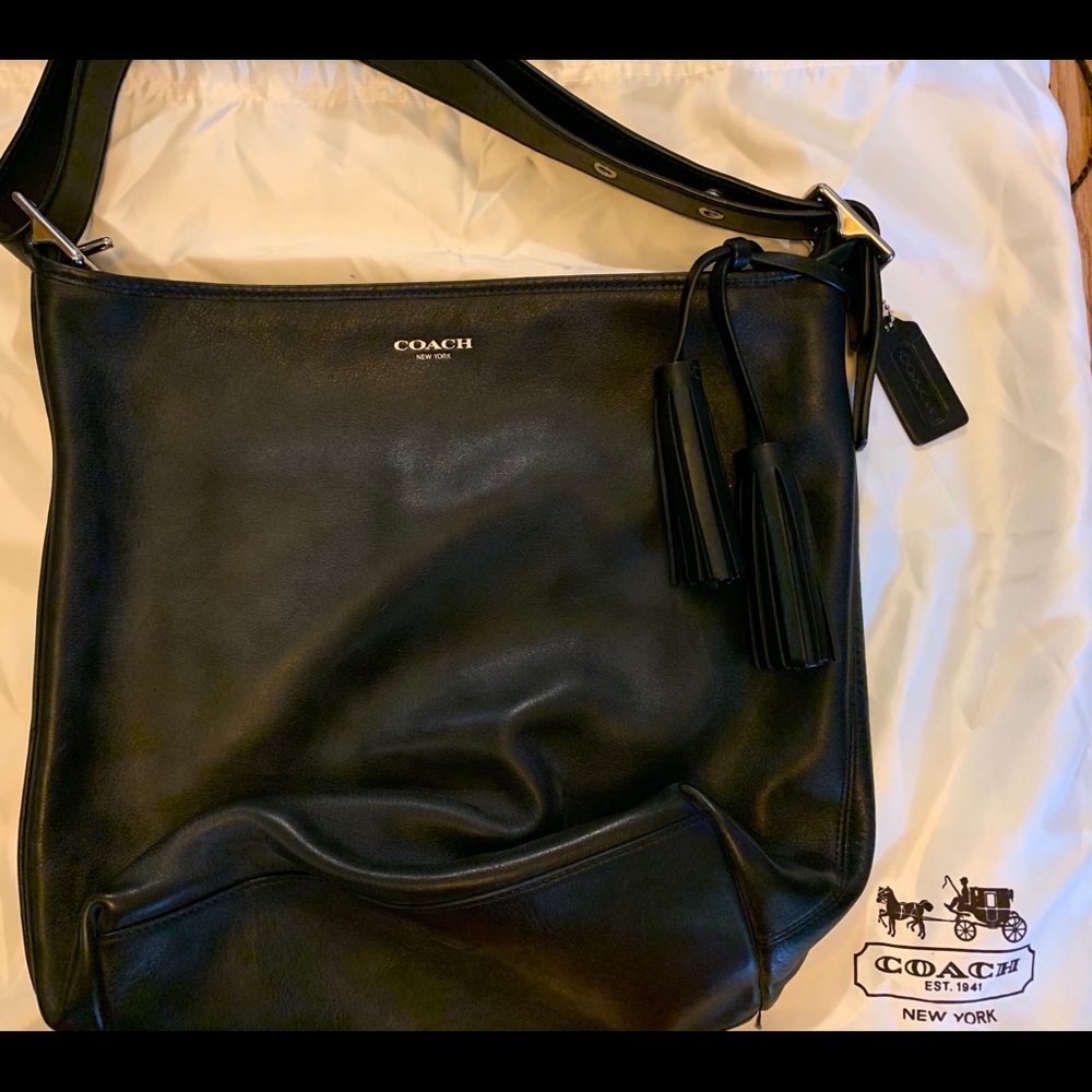 Black coach handbag